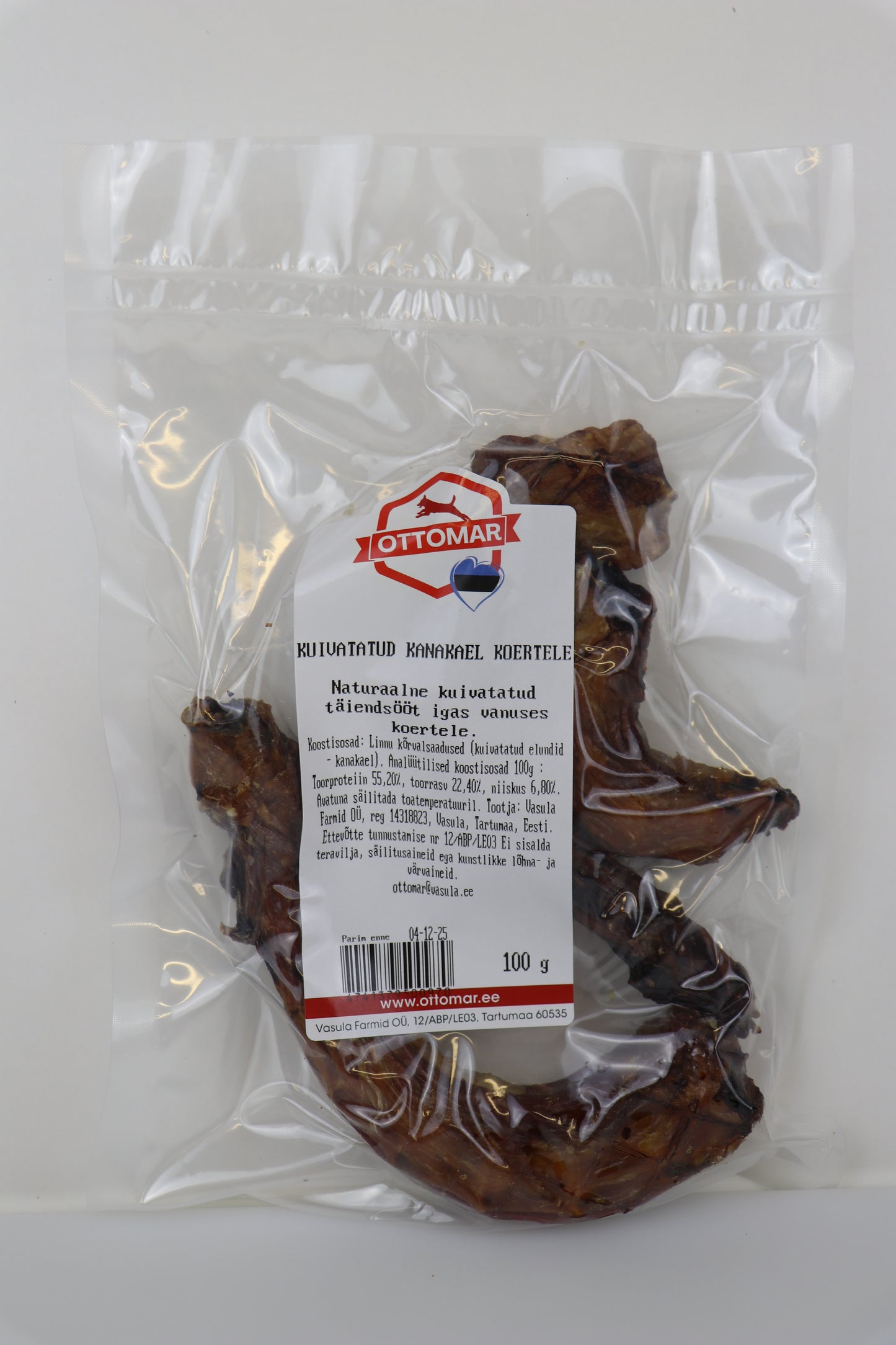 Kuivatatud kanakael 100g